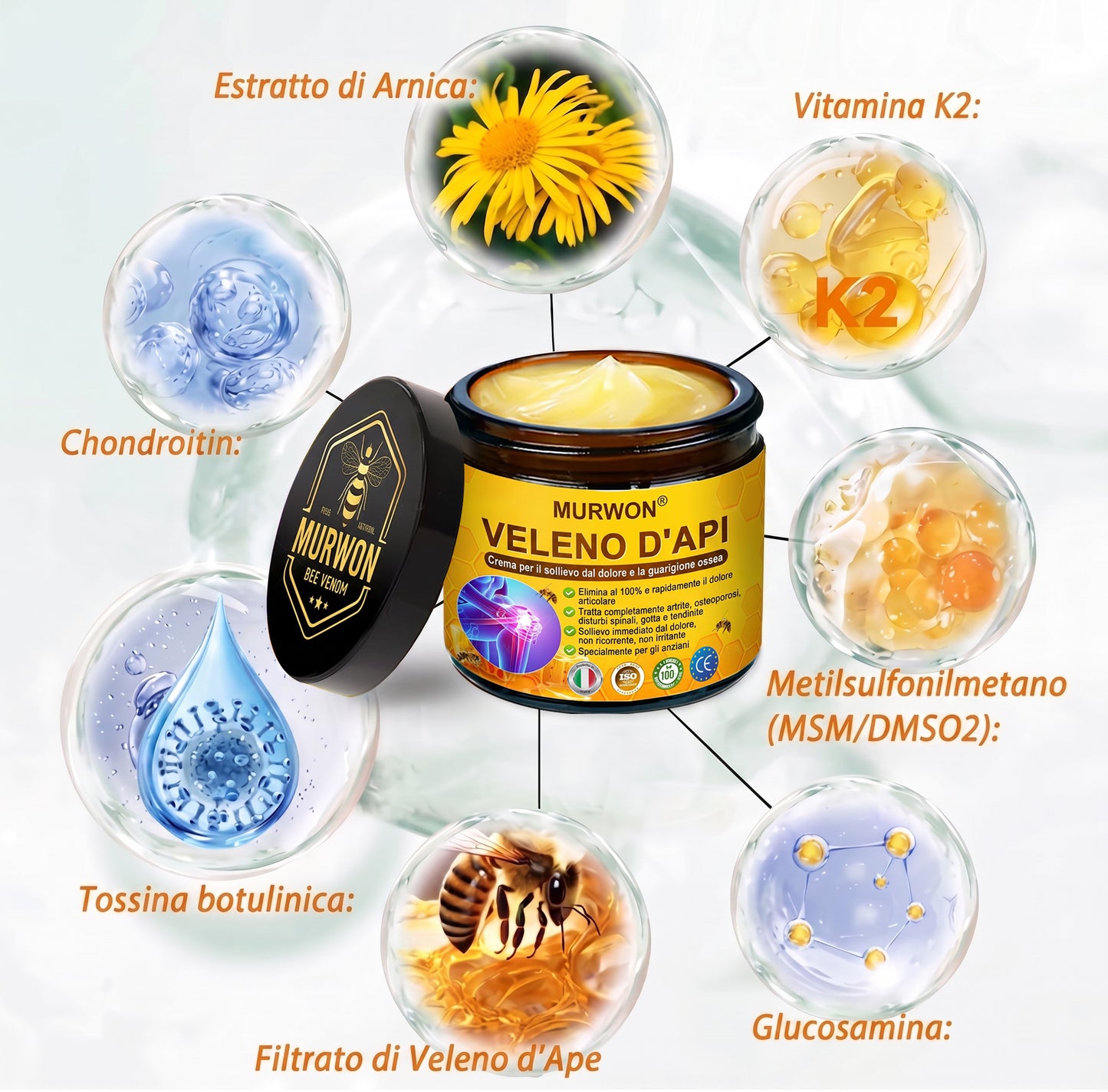 30% Discount🎁🎁|𝐌𝐔𝐑𝐖𝐎𝐍® Bee Venom Pain-Relief Bone Healing Cream ✨✨✨(Specially for older adults)