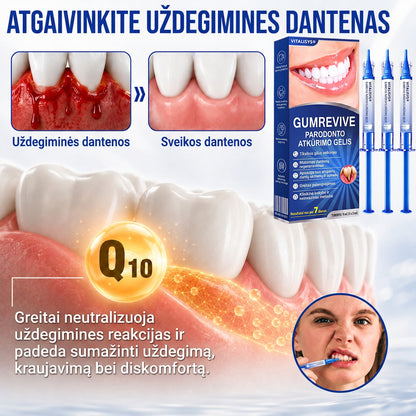 Rekomenduojamas odontologų 👨‍⚕️🦷🛡️ Vitalisys® GumRevive – regeneruojantis dantenų gelis 🐟💙