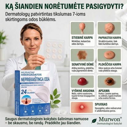 👩‍⚕️💯 Oficiální obchod | MURWON® 🌥️ Mikrojehličková náplast pro odstranění kožních nedokonalostí (Pro kožní výrůstky, drobné kožní útvary, bradavice, mateřská znaménka, stařecké skvrny a pigmentové nepravidelnosti.)❤️