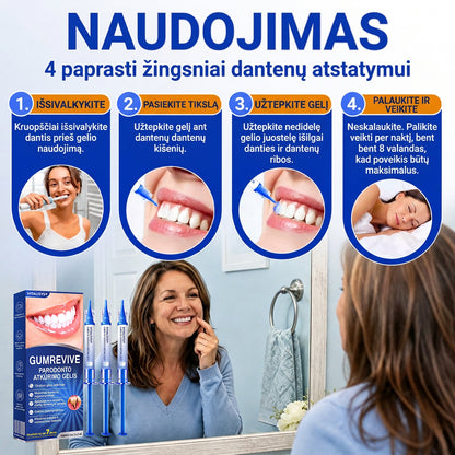 Rekomenduojamas odontologų 👨‍⚕️🦷🛡️ Vitalisys® GumRevive – regeneruojantis dantenų gelis 🐟💙