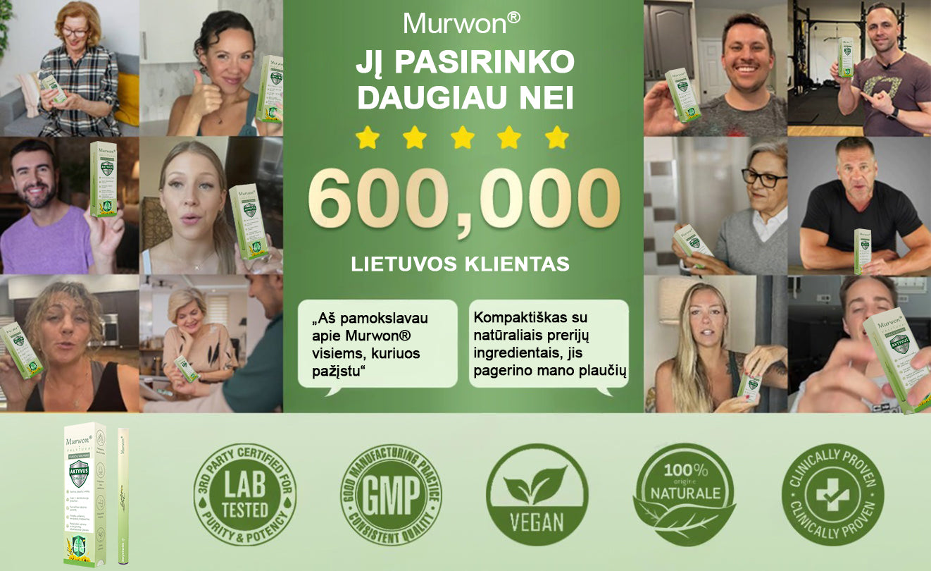 🇱🇹 Aukštos kokybės lietuviškas produktas, pristatymas visoje šalyje 🥇 Murwon® vaistažolių plaučių valymo inhaliatorius 🍇(👨‍⚕️ Pagalba kosulio, uždegimo, dusulio, skrepliavimo, nosies užgulimo, bronchito, alergijų ir plaučių problemų atveju) ❤️