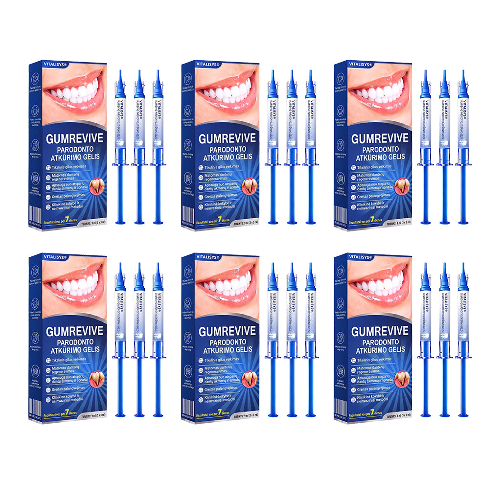 Rekomenduojamas odontologų 👨‍⚕️🦷🛡️ Vitalisys® GumRevive – regeneruojantis dantenų gelis 🐟💙