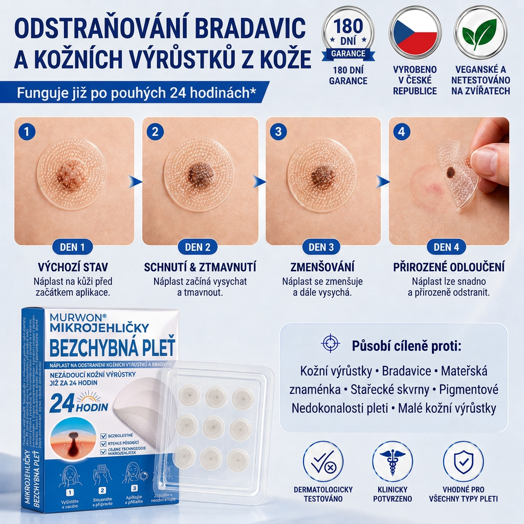 👩‍⚕️💯 Oficiální obchod | MURWON® 🌥️ Mikrojehličková náplast pro odstranění kožních nedokonalostí (Pro kožní výrůstky, drobné kožní útvary, bradavice, mateřská znaménka, stařecké skvrny a pigmentové nepravidelnosti.)❤️