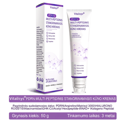 🇱🇹 Dermatologų rekomenduojama🥇 | 🍎Vitalisys® PDRN“daugiapeptidis masažuojamasis kūno kremas – Anti-senėjimo, drėkinamasis,stangrinamasis,odą regeneruojantis,sulyginantis,spuogų ir dėmių šalinimo,karpų ir apgamų šalinimo, psoriazės palengvinimo priemonė.❤️